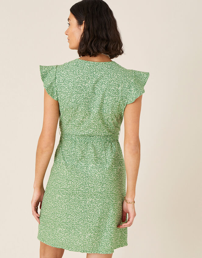 Maddy Printed Jersey Dress, Green (GREEN), large