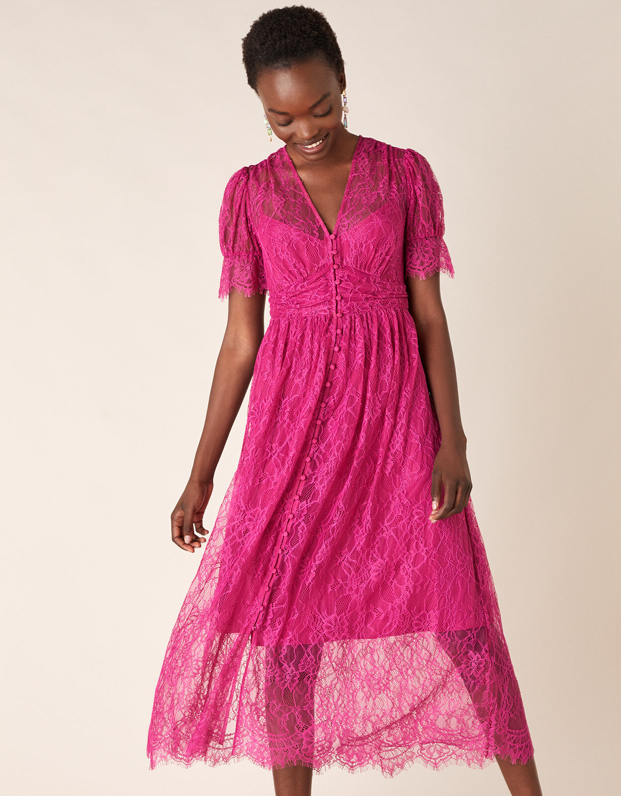 Eyelash lace midi dress hotsell