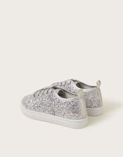 All-Over Glitter Trainers, Silver (SILVER), large