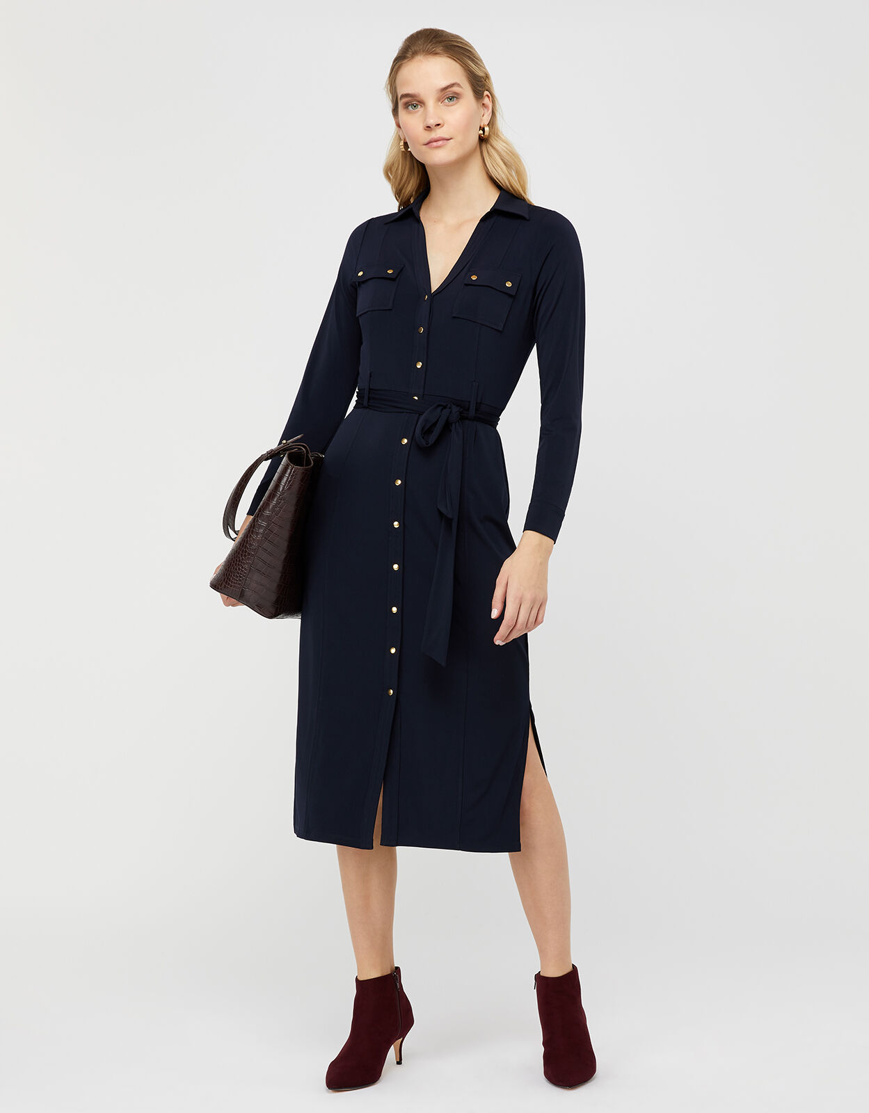 monsoon blue shirt dress
