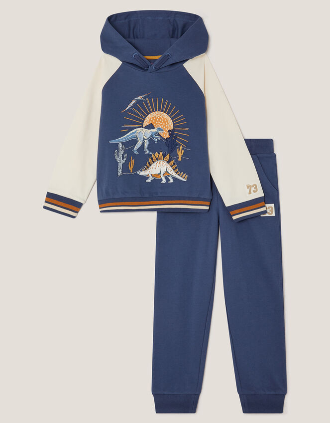 Dinosaur Sweater Set, Blue (NAVY), large