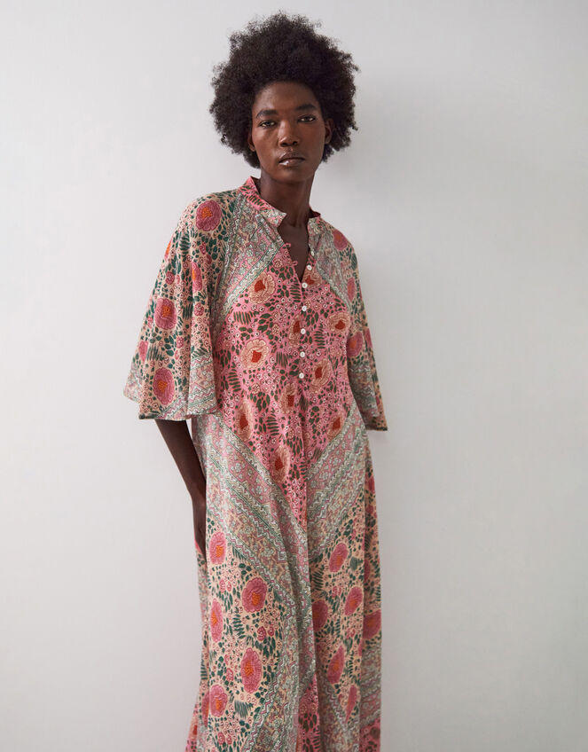 East Amelie Floral Scarf Print Maxi Dress, Multi (MULTI), large