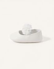 Shimmer Corsage Booties, Ivory (IVORY), large