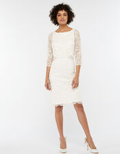 Camilla Embellished 2 Piece Short Wedding Dress, Ivory (IVORY), large