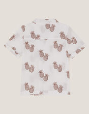 Pineapple Print Shirt, Cream (CREAM), large