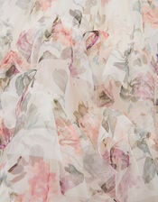 Roma Floral Print Ruffle Party Dress , Multi (MULTI), large