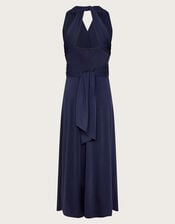 Tia Twist Front Prom Dress, Blue (NAVY), large