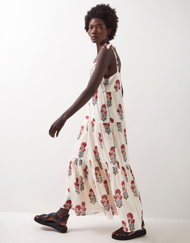 East Lucy Floral Tiered Maxi Dress, Pink (PINK), large