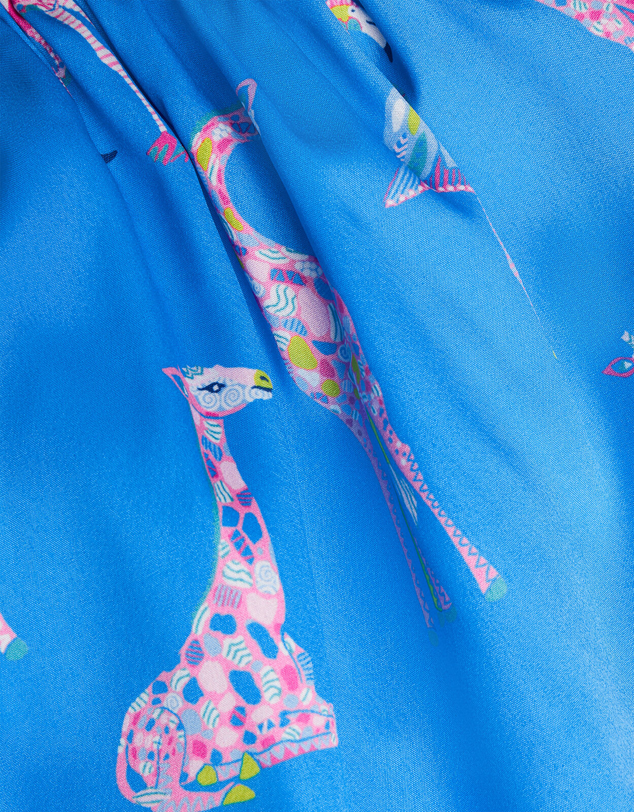 Giraffe and Flamingo Skirt WWF UK Collaboration Blue