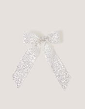 Sequin Bow Hair Clip, , large