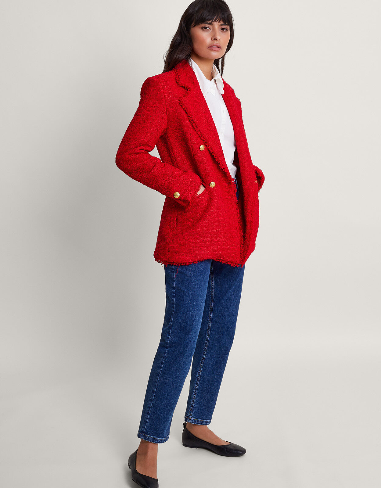 Monsoon tweed discount jacket
