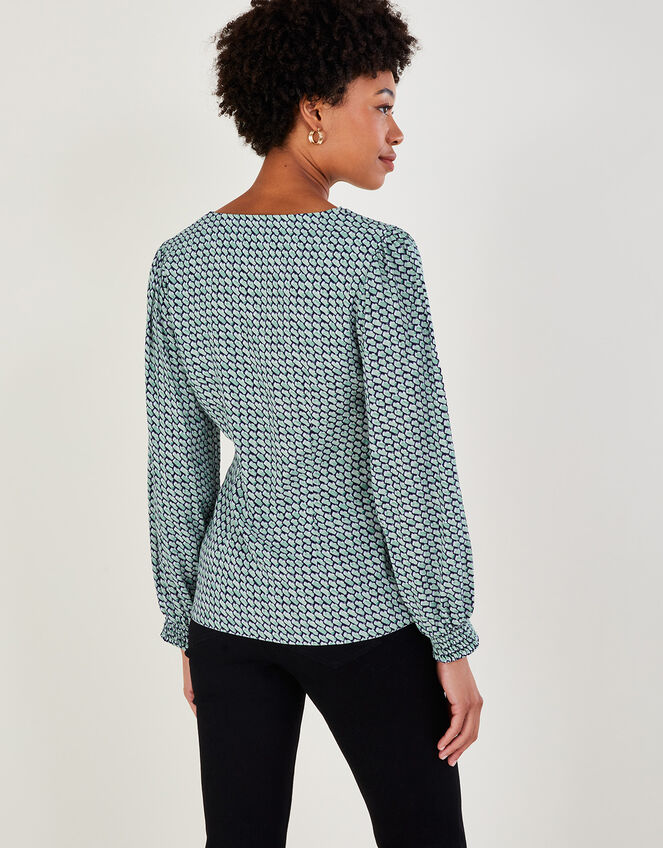 Green Polka Dot Blouse