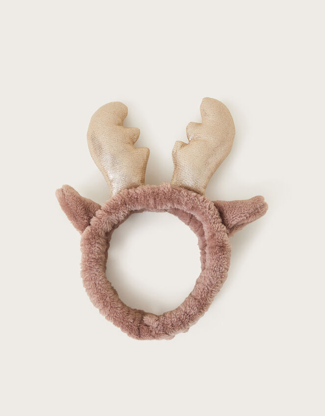 Reindeer Faux Fur Beauty Headband, , large