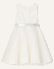 Freya Lace and Scuba Dress , Ivory (IVORY), large