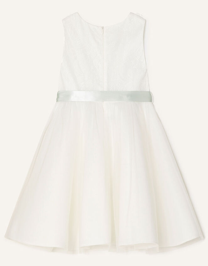 Freya Lace and Scuba Dress , Ivory (IVORY), large