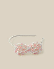 Beaded Bow Headband, , large
