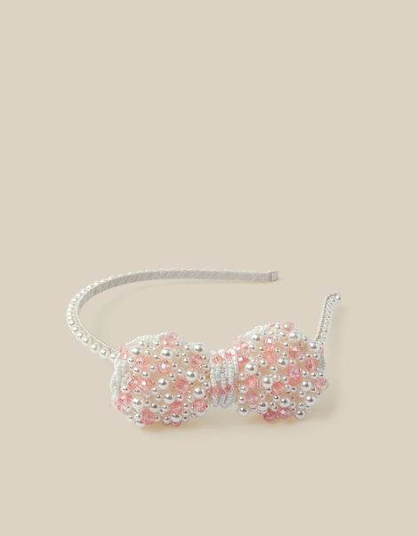 Beaded Bow Headband, , large