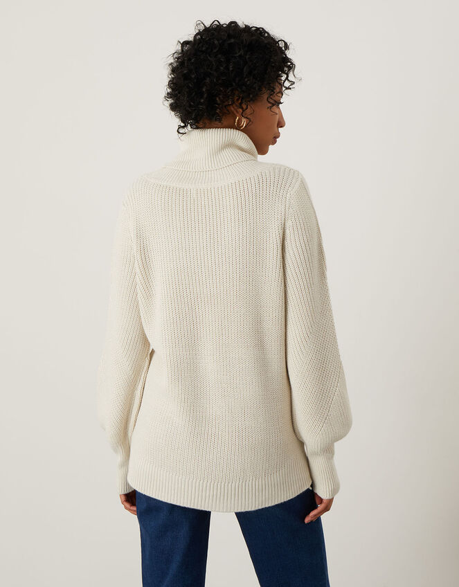 Stitch Cowl Neck Jumper, Ivory (IVORY), large