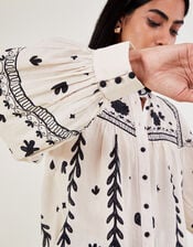 Floral Blouse, Ivory (IVORY), large