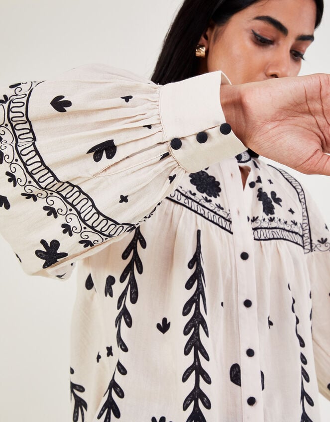 Floral Blouse, Ivory (IVORY), large
