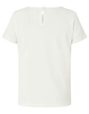 Georgia Giraffe Embellished T-Shirt, Ivory (IVORY), large