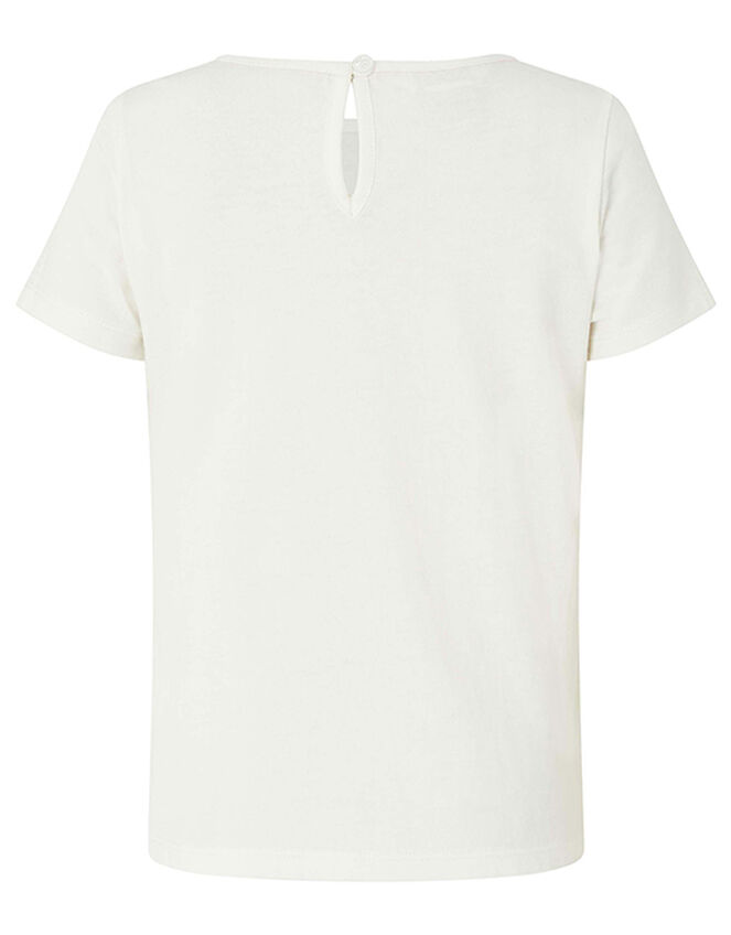 Georgia Giraffe Embellished T-Shirt, Ivory (IVORY), large