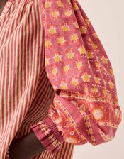 Easy Devyn Printed Cotton Shirt, Pink (PINK), large