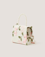 Floral Embroidered Bow Bag, , large