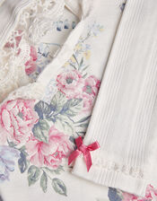 3-Piece Newborn Floral Pointelle Set, Ivory (IVORY), large