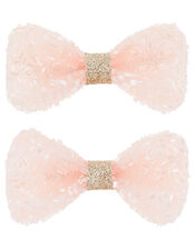 Sasha Beaded Bow Hair Clips, , large