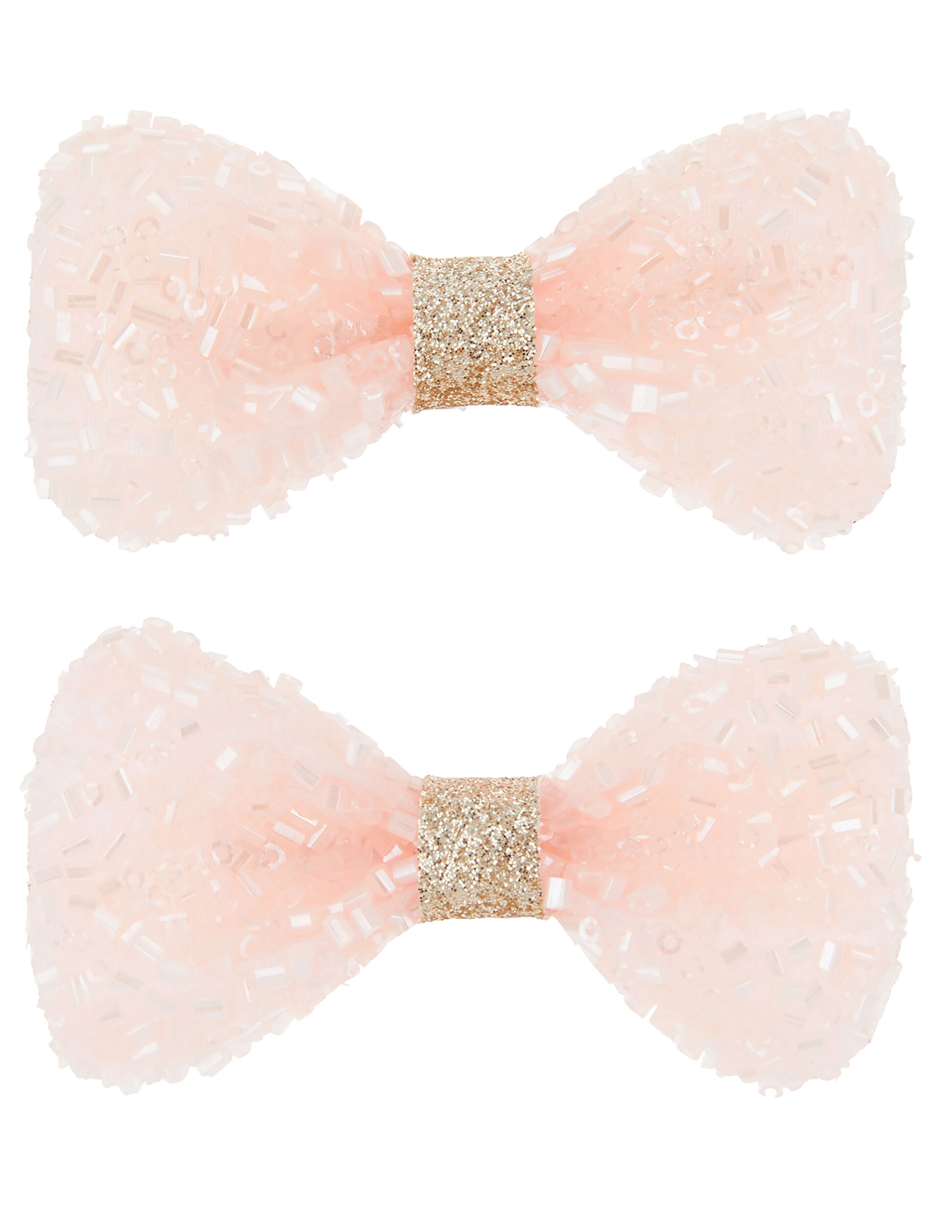Sasha Beaded Bow Hair Clips, , large