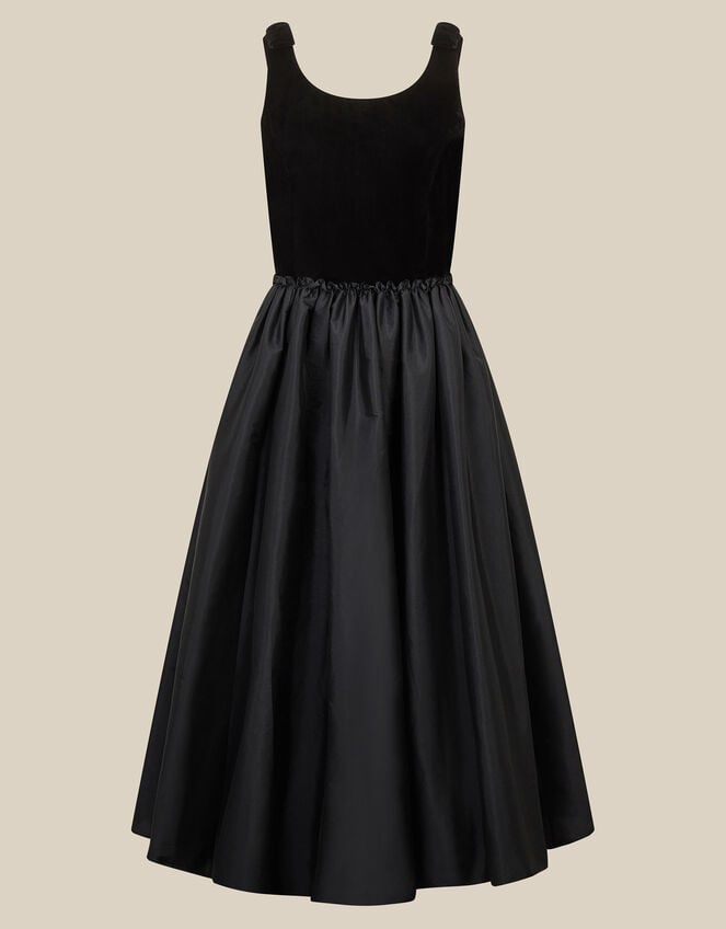 Ohio A-Line Velvet Prom Dress, Black (BLACK), large