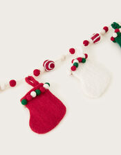 Handmade Christmas Pom-Pom Stocking Garland, , large