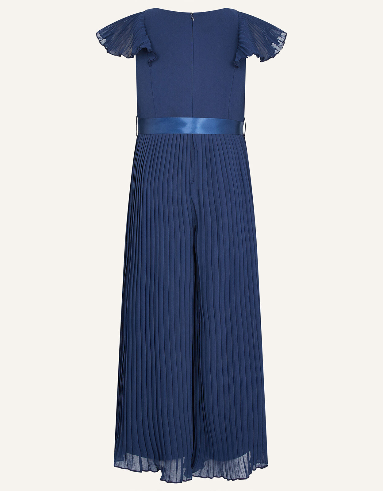 Navy pleated jumpsuit deals