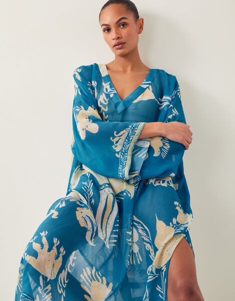 Amisha Ornate Print Kaftan, , large