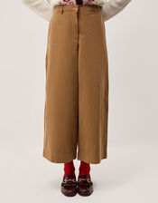 Luna Cropped Wide Leg Trousers, Camel (CAMEL), large
