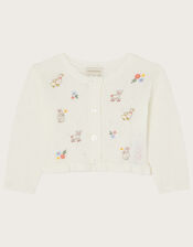 Newborn Farm Animals Cardigan, Ivory (IVORY), large