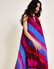 Eliza Beaded Halter Dress, Red (RED), large