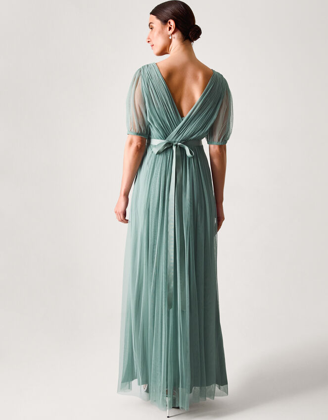 Ellie Sheer Sleeve Plunge Tulle Maxi Dress Green | Evening Dresses | Monsoon Global. Ellie Sheer Sleeve Plunge Tulle Maxi Dress Green | Evening Dresses | Monsoon Global.
