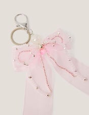 Bead & Ribbon Bow Bag Charm, , large