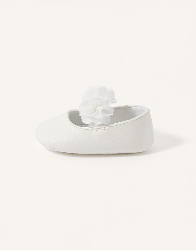 Shimmer Corsage Booties, Ivory (IVORY), large