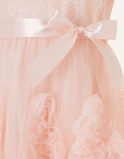 Rosette Lace Dress, Pink (PALE PINK), large