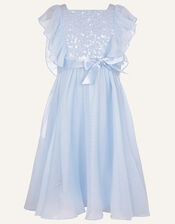 Rowanna Sequin Dress, Blue (BLUE), large