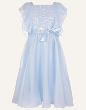 Rowanna Sequin Dress, Blue (BLUE), large