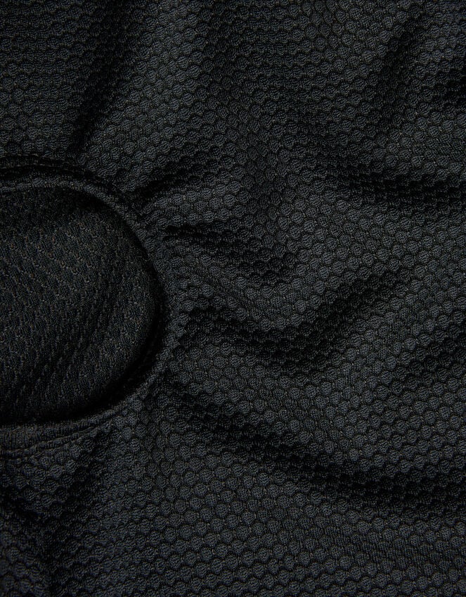Texture Cut-Out Swimsuit, Black (BLACK), large