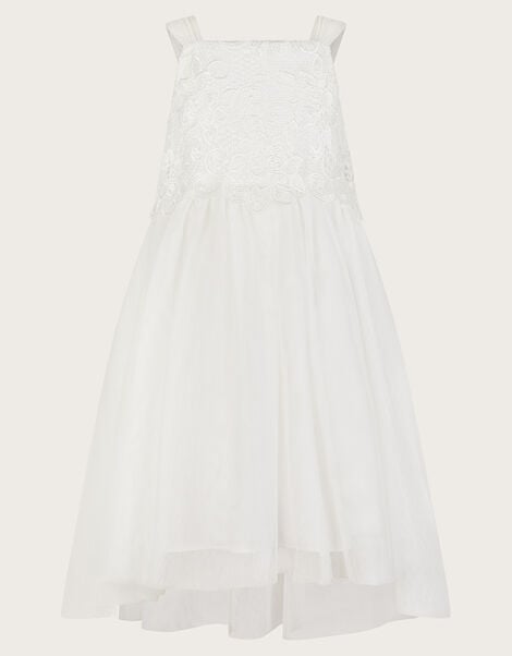 Anna Strappy Lace High-Low Dress, Ivory (IVORY), large