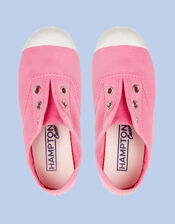 Hampton Canvas Plum Plimsolls, Pink (PINK), large