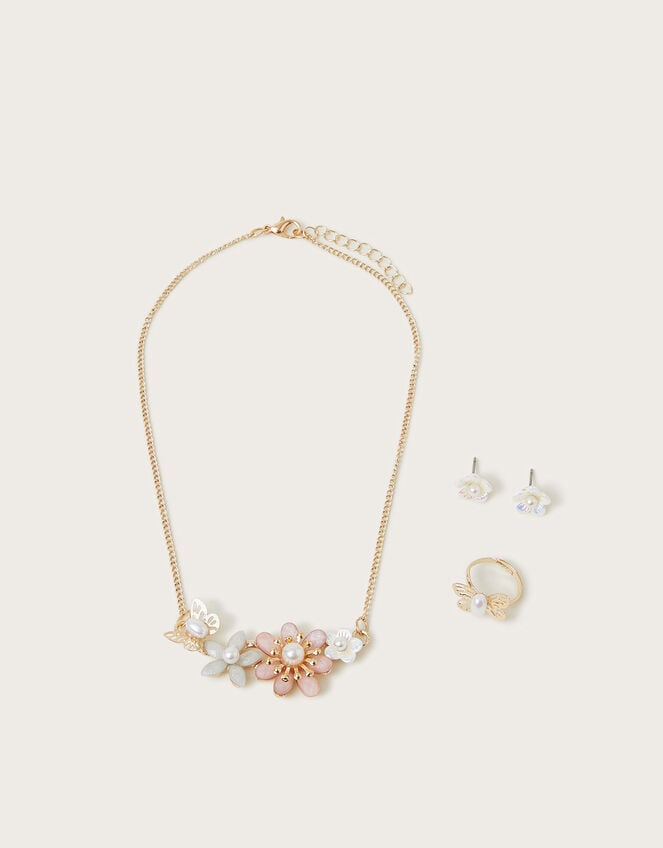 Gardenia Floral Jewellery Set, , large