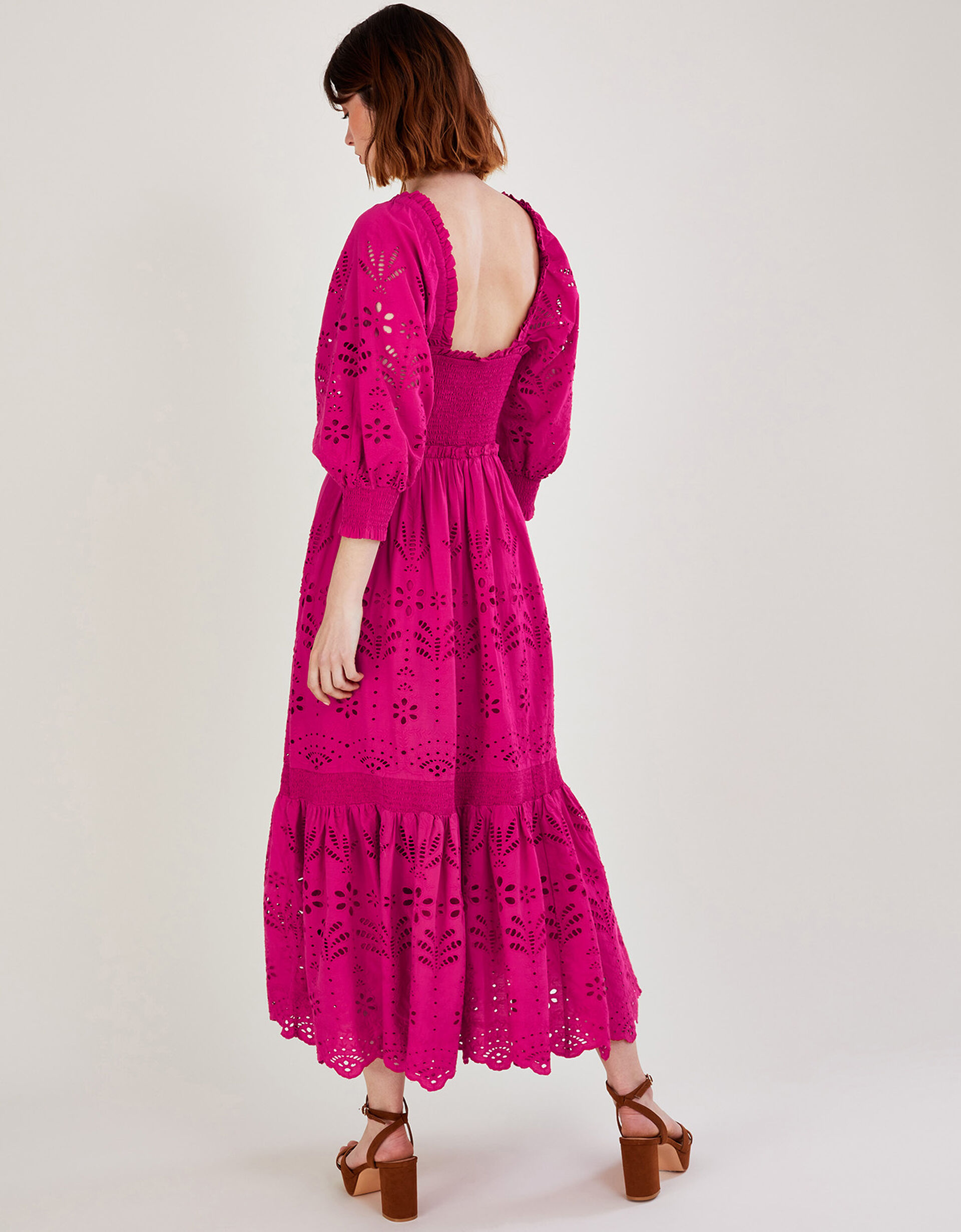 Mink Pink Romina Broderie Midi Dress