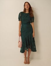 Megan Rose Lace Midi Dress, Green (DARK GREEN), large